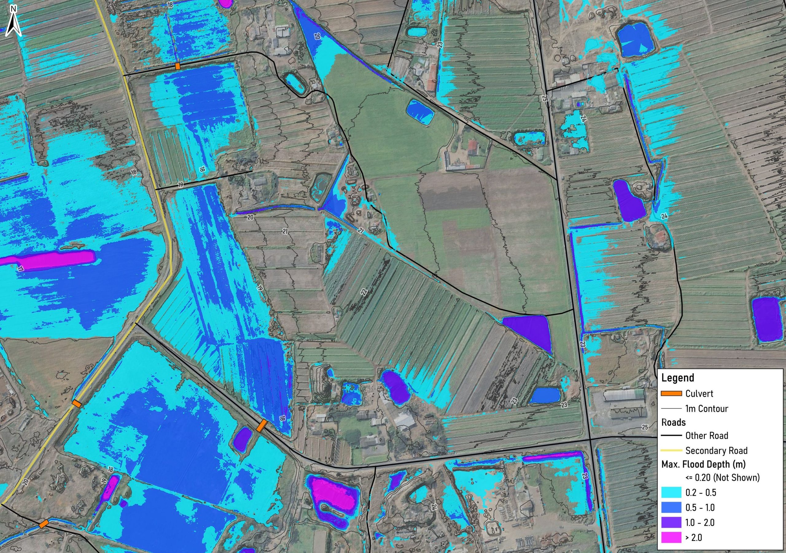Pluvial (Rain-on-Mesh) Flood Modelling map